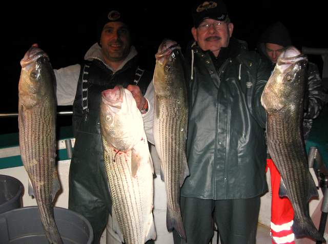 Night Striped Bass Fishing